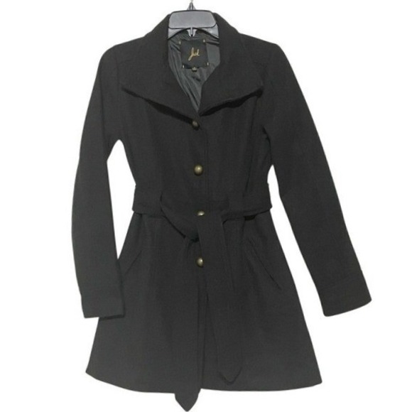 Jack by BB Dakota Jackets & Blazers - Jack by BB Dakota Trench Coat Wool Blend Black Belted Womens Sm Winter Business
